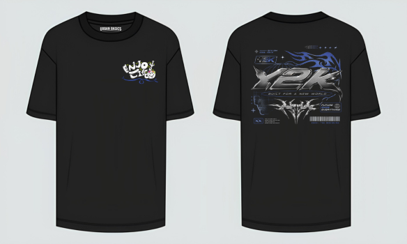 Y2K Chrome Heavyweight Tee - View 1